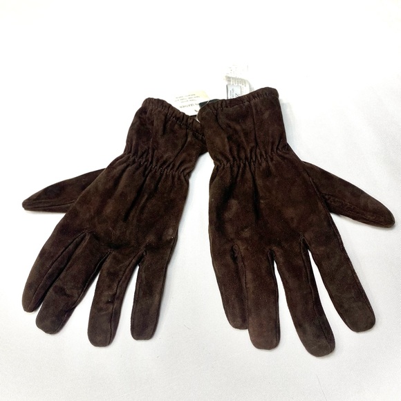 Zara Suede Gloves In Brown Unusex - Picture 6 of 12